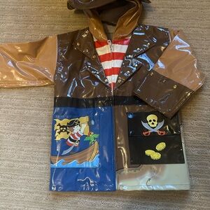 Kidorable Pirate Raincoat - Brown and Black
